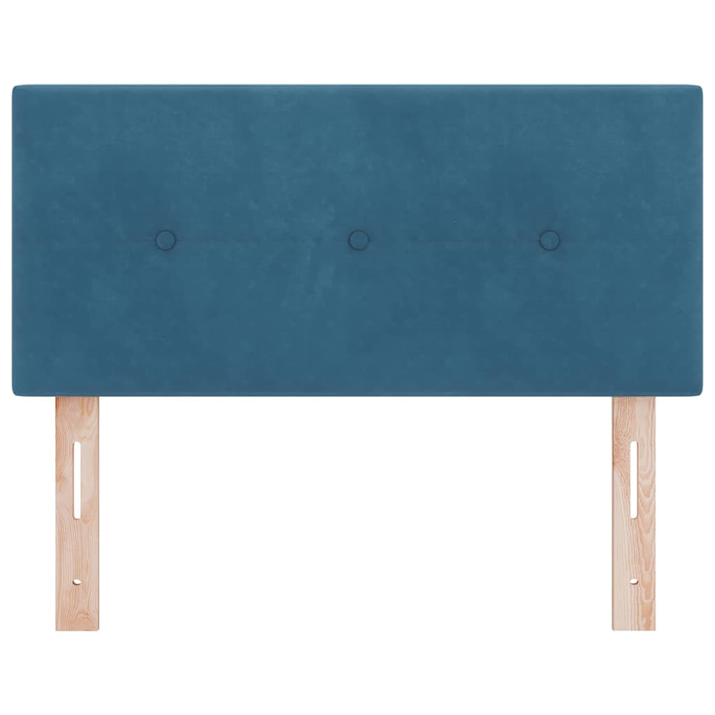Headboard with LED Strip Lights Adjustable Blue 90 cm Velvet